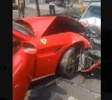 Jubilee Hills accident Ferrari car creates havoc in Hyderabad