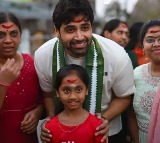 Adivi Sesh seeks blessings at Bhadrakali Temple in Warangal