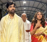 Adivi Sesh and Mrunal Thakur Offer Prayers at Tirumala for New Movie