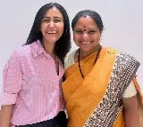 Kalvakuntla Kavitha Met by Tarakaratna Wife Alekhya Reddy
