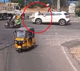 Benz car Driver Drags Constable on Car Bonnet in Hyderabad