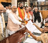 Nitish Kumar files nomination papers for RS polls amid protests by JD(U) workers