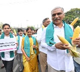 BRS stages protest near Assembly, demands maize procurement