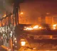 Orange Travels bus catches fire in Vizianagaram district