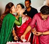 Nayanthara pleasantly surprises Radhika; Celebrates Radhika's completion of 40 years in the film industry