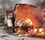 14 killed as bus catches fire after colliding with tipper truck in Andhra Pradesh