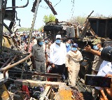 Home Minister Vanitha inspects Markapuram bus accident site