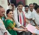 Khushbu Attends Husband Sundar C Nomination Despite Political Differences