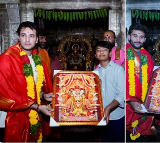 Abhishek Sharma and Nitish Kumar Reddy Visit Peddamma Temple