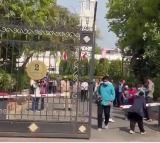 Delhi Assembly Security Lapse Man Throws Ink on Speakers Car