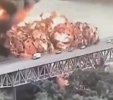 Panama Canal Fuel Tanker Explosion Near Bridge of the Americas