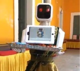 Saree clad robot welcomes voters at Puducherry polling station