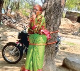 Vasantha Kumari Anganwadi Teacher Tied to Tree in Sangareddy Over Husbands Fraud