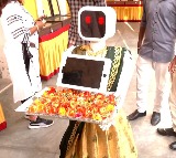 Puducherry Elections Neela Robot Welcomes Voters in Saree