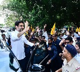 Nara Lokesh Receives Grand Welcome in Bangalore Photos