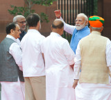 PM Modi, Rahul Gandhi share rare brief exchange at Parliament amid earlier tensions