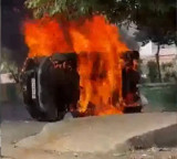 Wage Protest Turns Violent in Noida Factory Car Set Ablaze