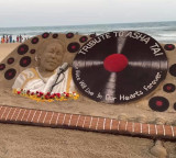 Asha Bhosle Sand Sculpture Tribute by Sudarshan Patnaik