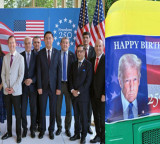 US Embassy Celebrates Freedom 250 with Trump Images on Delhi Autos