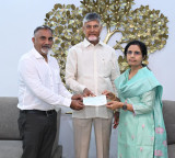 Chandrababu’s wife donates Rs 76 lakh for free meals at Anna canteens on his birthday