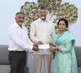 Chandrababu’s wife donates Rs 76 lakh for free meals at Anna canteens on his birthday