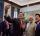 Samsung chief clicks selfie with PM Modi, S. Korean President at Noida facility