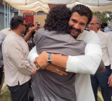 Nani attends the pooja ceremony for Vijay Deverakonda & Shouryuv’s next