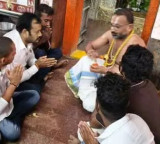 Janasena followers performed prayers at Kondagattu temple for recovery of Pawan Kalyan