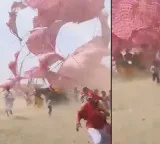 Natures wrath on a wedding ceremony A strong wind that destroyed everything in minutes Heres the video