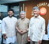 Chandrababu and Ashwini Vaishnaw visits Coastal Railway Zone Temporary office in Vizag