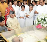 Chandrababu Naidu Lokesh Pay Tribute to GN Naidu