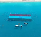 Indian Tricolor Flag Hoisted Underwater at Andamans Radhanagar Beach