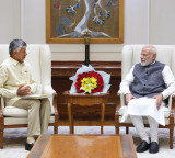 Narendra Modi Meets Chandrababu Naidu in Hyderabad