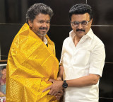TN Chief Minister Vijay meets Stalin after taking oath as MLA