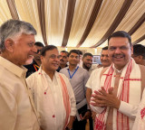 Chandrababu Naidu and Nara Lokesh Attend Assam CM Swearing in Ceremony
