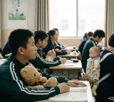 Chinese Students Carry Dolls as Part of Parenting Education Program