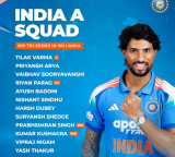 Tilak Varma to Captain India A Team in Tri Series
