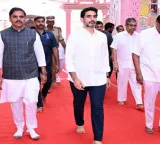Minister Nara Lokesh Visits Sathya Sai Baba Mahasamadhi in Puttaparthi