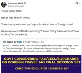 PM Modi refutes CNBC-TV18 report on govt considering levy on foreign travel
