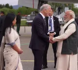 PM Modi arrives in Oslo, Norway PM Jonas Gahr Store welcomes him at airport