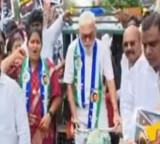 Ambati Rambabu Protests Petrol Price Hike by Pulling Rickshaw