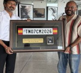TN CM Vijay Gifted Movie Number Plate TN07 CM 2026 by Director