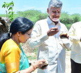 Chandrababu Naidu Enjoys Palm Fruit with Bhuvaneshwari on Roadside