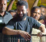 NTR Birthday Celebrations at Midnight Residence Crowd