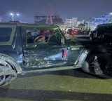 Vijayawada Thar cars crash High tension road fight over girl