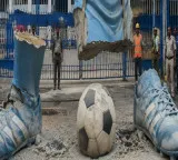 Mamata Banerjee Designed Football Statue Demolished in Kolkata