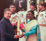 President Murmu honours Dharmendra, Harmanpreet Kaur, Uday Kotak with Padma Awards