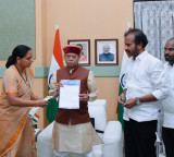 Kavitha meets Telangana Governor, seeks justice for people displaced by land acquisition