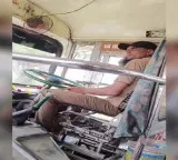 KV Rao RTC Driver Suspended Apologizes in Viral Video