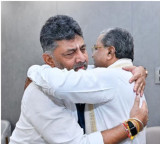 DK Shivakumar Takes Blessings From Siddaramaiah Amid CM Speculation